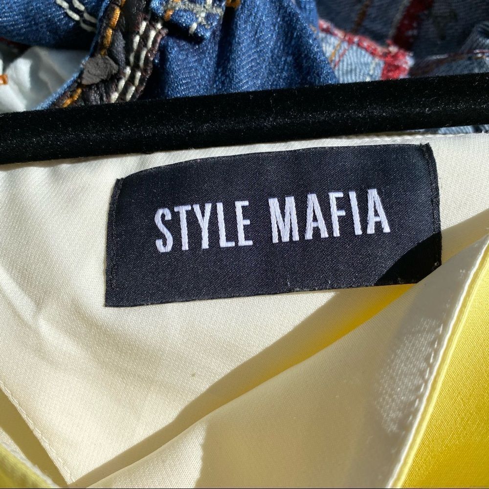 Style Mafia Yellow Cross Back Off Shoulder Top - Picture 3 of 9